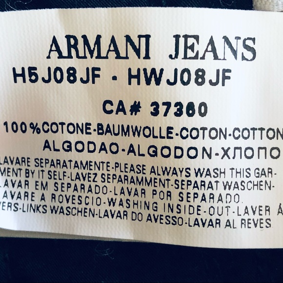 ⭐️Armani Jeans⭐️Black Wide Leg Jeans Light Summer Denim Women's Size 24 EUC - Picture 10 of 11